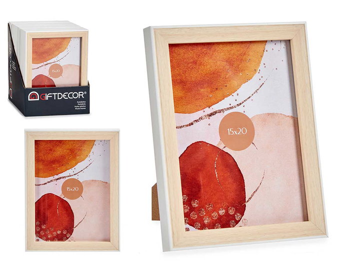 Giftdecor Portafoto Blanco Madera 15x20 cm con Vidrio y Plástico (Set de 24) Giftdecor Portafoto Blanco Madera 15x20 cm con Vidrio y Plástico (Set de 24)