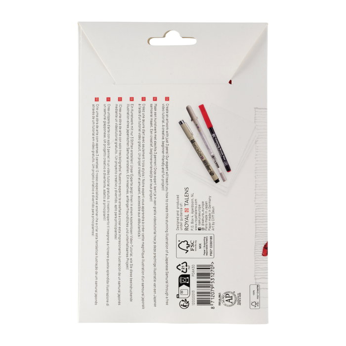 Sakura Kit Creativo Samurái con Pigma Micron 05, Gelly Roll y Koi coloring Sakura Kit Creativo Samurái con Pigma Micron 05, Gelly Roll y Koi coloring