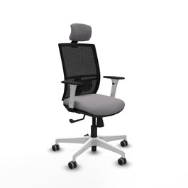 PIQUERAS Y CRESPO Silla de oficina Yunquera Gris con mecanismo Sincro