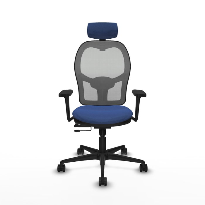 PIQUERAS Y CRESPO Silla de oficina Jorquera con mecanismo Sincro/Traslack Azul marino y Gris