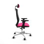 PIQUERAS Y CRESPO Silla de oficina Mardos con mecanismo Sincro, Rosa y Negro