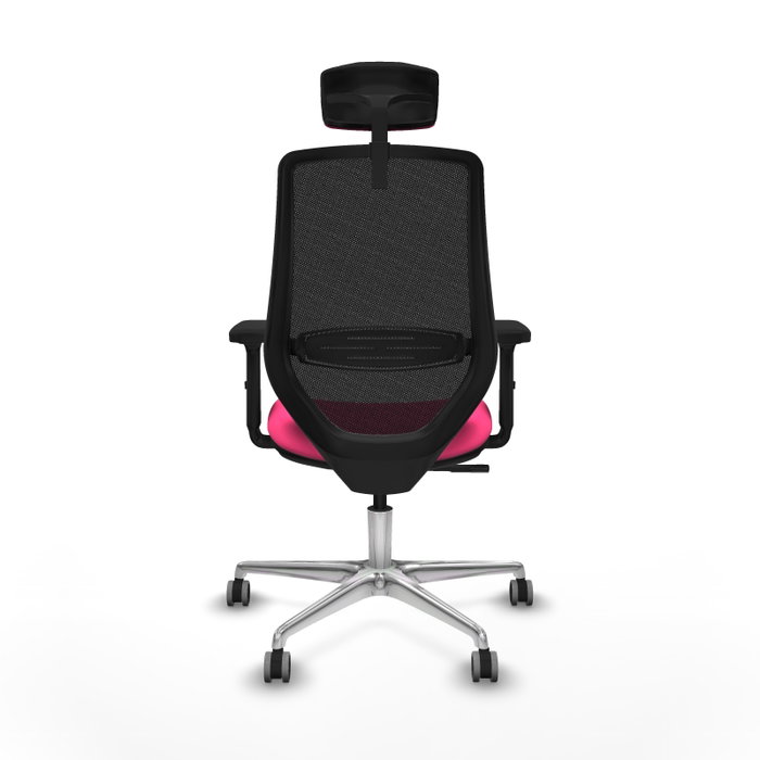 PIQUERAS Y CRESPO Silla de oficina Mardos con mecanismo Sincro, Rosa y Negro