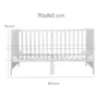 Roba Cuna Convertible para Bebé 70 x 140 cm Easy Sleep Lacada en Blanco AAACK10690