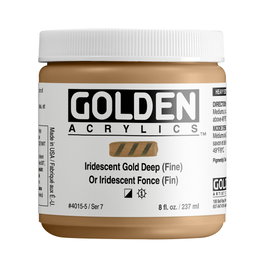 Golden Colores Acrílicos Heavy Body Iridiscente Oro Oscuro (Fino) 237 ml