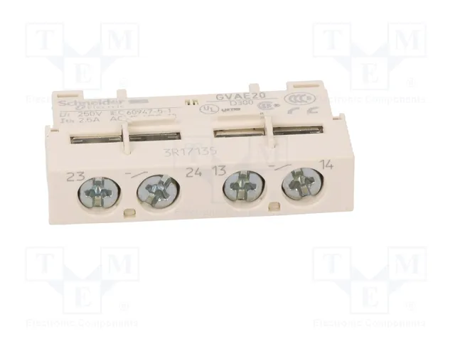 SCHNEIDER ELECTRIC GVAE20 Contactos auxiliares NO x2 SCHNEIDER ELECTRIC GVAE20 Contactos auxiliares NO x2