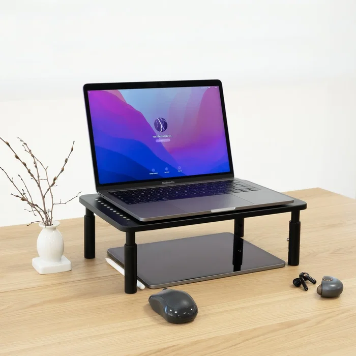 TOOQ Soporte Elevador TQMR081 para Monitor o Portátil Negro
