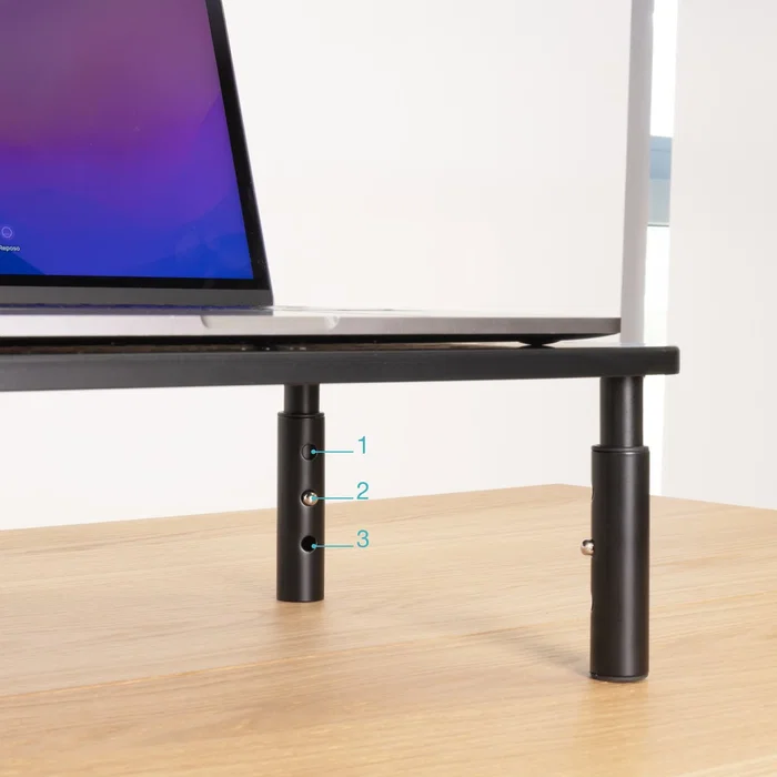 TOOQ Soporte Elevador TQMR081 para Monitor o Portátil Negro