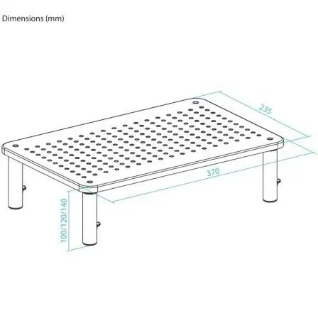 TooQ TQMR081 Soporte Elevador Multiusos para Monitor/Portátil Negro hasta 20kg