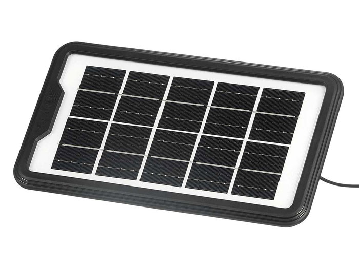 Argon Placa Solar Portátil Panel Monocristalino de 3.5W USB con Cable, Negro, Dimensiones: 27 x 15.5 x 2 cm (Set de 12)