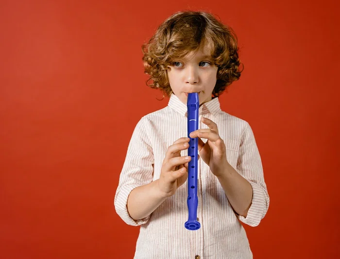 Hohner Flauta 9508 Flauta Dulce Soprano Do Azul con Funda Verde y Transparente para Niños