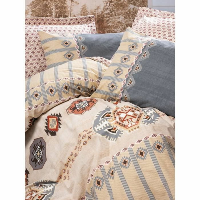 Aucune Juego de cama Beige 100% algodón con funda nórdica y 2 fundas de almohada