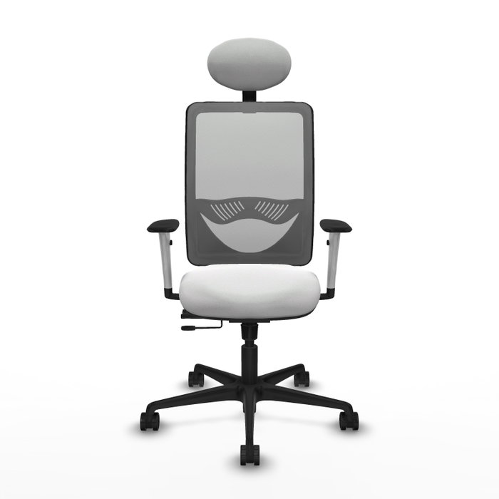 PIQUERAS Y CRESPO Silla de oficina Zulema con mecanismo Sincro/Traslack, Blanco y Gris PIQUERAS Y CRESPO Silla de oficina Zulema con mecanismo Sincro/Traslack, Blanco y Gris