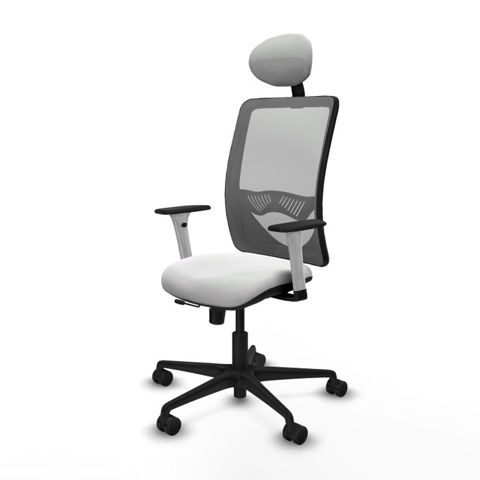 PIQUERAS Y CRESPO Silla de oficina Zulema con mecanismo Sincro/Traslack, Blanco y Gris PIQUERAS Y CRESPO Silla de oficina Zulema con mecanismo Sincro/Traslack, Blanco y Gris