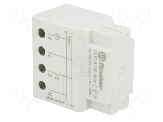 FINDER Relé de instalación biestable por impulsos 230V AC NA FINDER Relé de instalación biestable por impulsos 230V AC NA