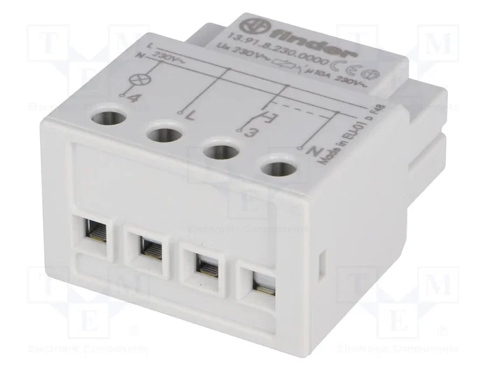 FINDER Relé de instalación biestable por impulsos 230V AC NA FINDER Relé de instalación biestable por impulsos 230V AC NA