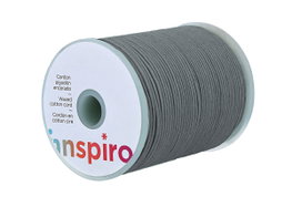 Innspiro Cordón de Algodón Encerado Fino Verde Gris 1,0mm 100m