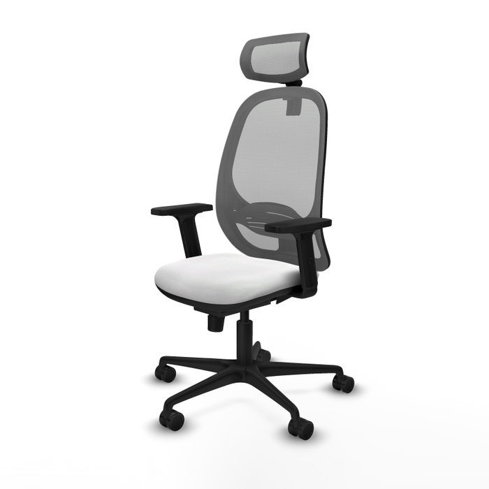 PIQUERAS Y CRESPO Silla de oficina Cilanco con mecanismo Sincro, Blanco y Gris PIQUERAS Y CRESPO Silla de oficina Cilanco con mecanismo Sincro, Blanco y Gris