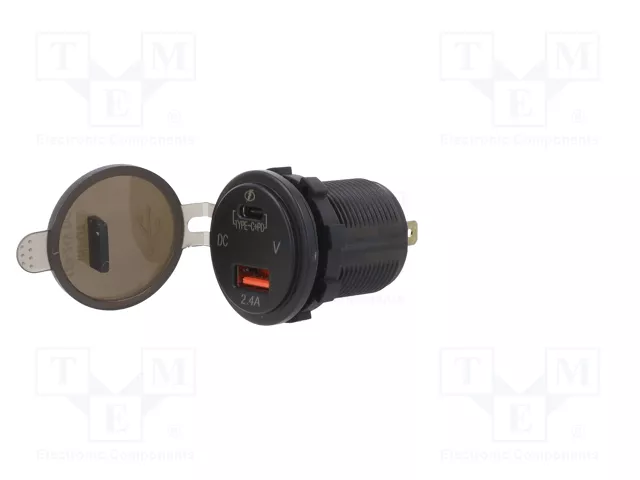 ESOL Alimentador USB con USB-A y USB-C Blanco