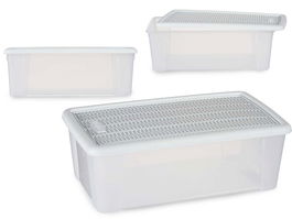 Stefanplast Caja 5L Elegance Blanco 19.5x11.5x33 cm (Set de 12)