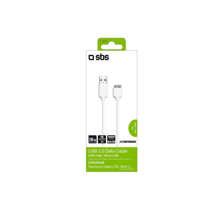 Cable USB SBS TECABLEMICROSA Blanco