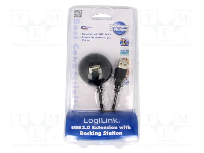LogiLink CU0013B Estación de acoplamiento USB 2.0, 1,5 m, Negro LogiLink CU0013B Estación de acoplamiento USB 2.0, 1,5 m, Negro