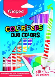 Rotulador Fibra Maped Color´Peps Duo Estuche De 10