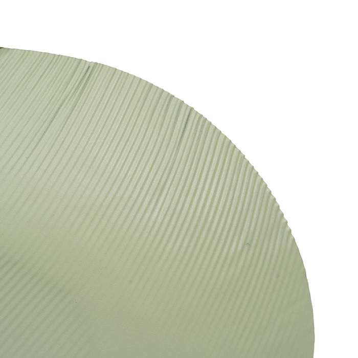 Centro Mesa Hojas Verde Metal 40 X 40 X 13 cm