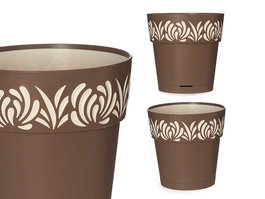 Stefanplast Maceta Plástico Gaia Marrón 20 cm (Set de 12)