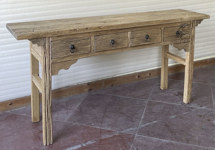 DKD Home Decor Consola Item Home Natural 178 x 85 x 38 cm Olmo Macizo 4 Cajones DKD Home Decor Consola Item Home Natural 178 x 85 x 38 cm Olmo Macizo 4 Cajones