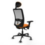 PIQUERAS Y CRESPO Silla de oficina Zulema con mecanismo Sincro, Naranja y Gris
