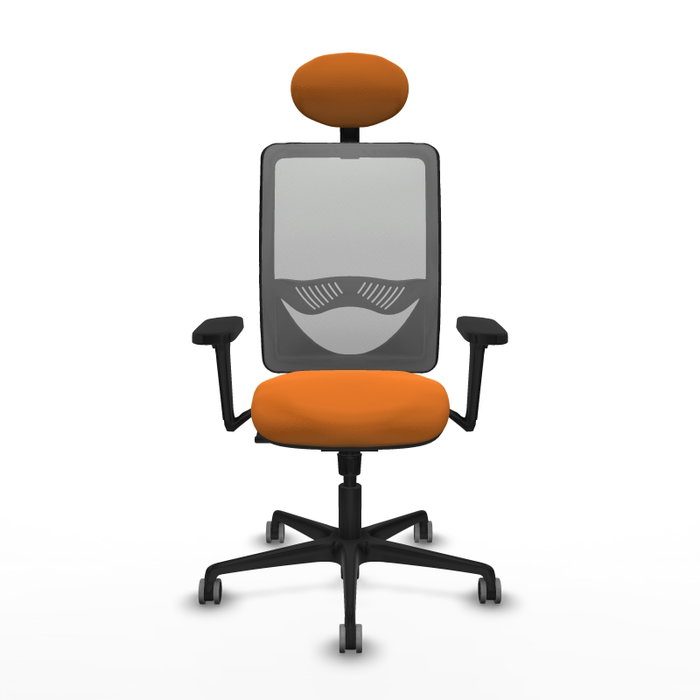 PIQUERAS Y CRESPO Silla de oficina Zulema con mecanismo Sincro, Naranja y Gris PIQUERAS Y CRESPO Silla de oficina Zulema con mecanismo Sincro, Naranja y Gris