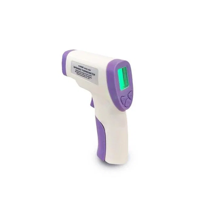 Termómetro Infrarrojo V100 - Medición Corporal y de Superficie (0-60°C), Alerta de Fiebre, Pantalla LCD, 32 Memorias, Certificado CE y GB