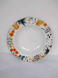 DKD Home Decor Set de Platos de Porcelana AUTUMN SHENGDA Multicolor y Azul