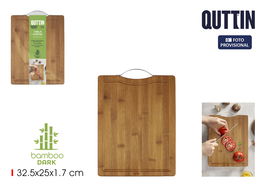 Inde Tabla Cortar Bambu Dark Con Asa 34.5 cm (12 Unidades)