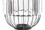 DKD Home Decor Portavelas Moderno Negro Transparente Metal Cristal 20x20x25 cm (2 Unidades)