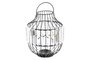 DKD Home Decor Portavelas Moderno Negro Transparente Metal Cristal 20x20x25 cm (2 Unidades)