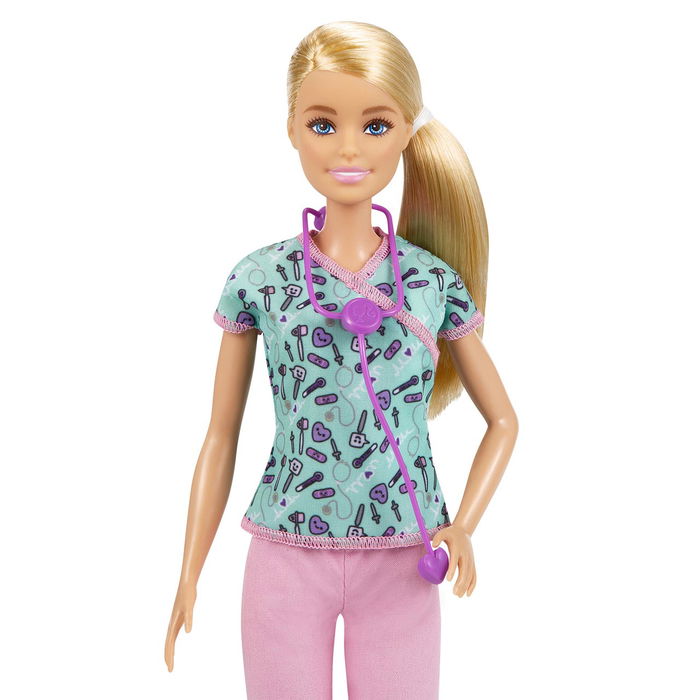 Mattel Barbie Muñeca Tú Puedes Ser Enfermera GTW39 +3 Años Muñeca Enfermera con Estetoscopio para Niñas
