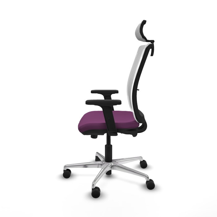 PIQUERAS Y CRESPO Silla de oficina Haches con mecanismo Sincro/Traslack Morado y Blanco PIQUERAS Y CRESPO Silla de oficina Haches con mecanismo Sincro/Traslack Morado y Blanco