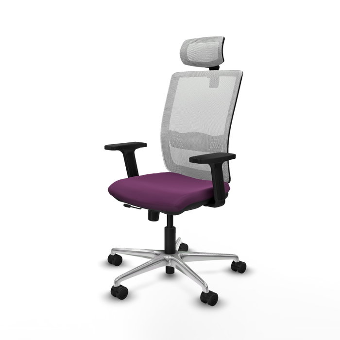PIQUERAS Y CRESPO Silla de oficina Haches con mecanismo Sincro/Traslack Morado y Blanco PIQUERAS Y CRESPO Silla de oficina Haches con mecanismo Sincro/Traslack Morado y Blanco