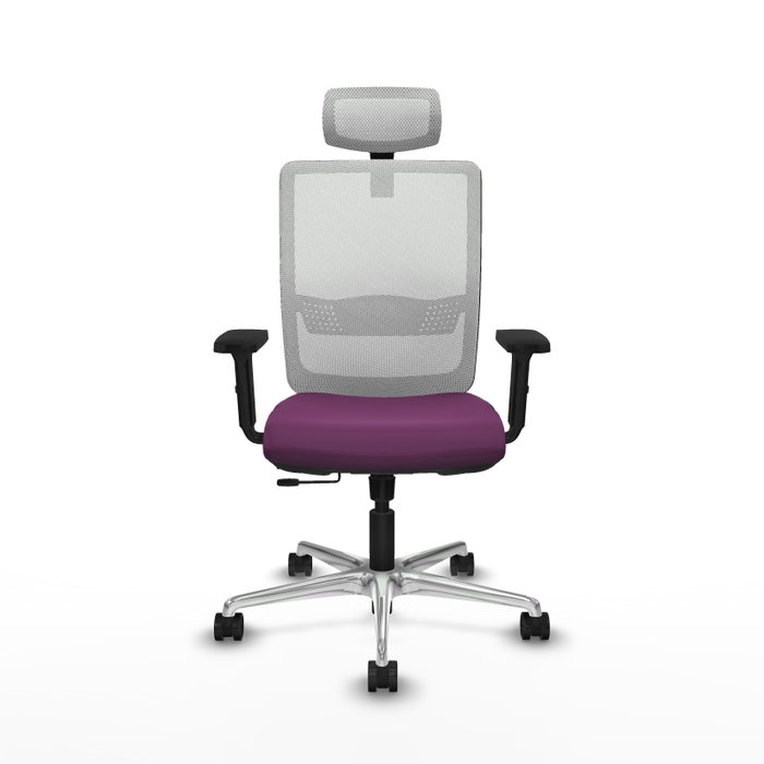 PIQUERAS Y CRESPO Silla de oficina Haches con mecanismo Sincro/Traslack Morado y Blanco PIQUERAS Y CRESPO Silla de oficina Haches con mecanismo Sincro/Traslack Morado y Blanco