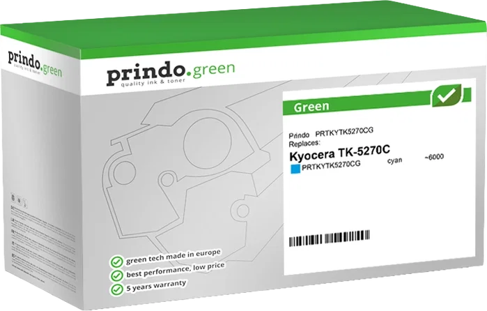 Prindo Tóner Cian PRTKYTK5270CG Green Prindo Tóner Cian PRTKYTK5270CG Green