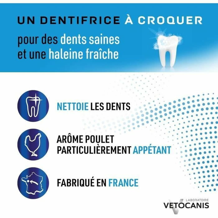Vetocanis Plak Fighter Pasta de dientes masticable sabor a pollo para gatos - 30 tabletas
