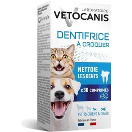 Vetocanis Plak Fighter Pasta de dientes masticable para gatos - 30 tabletas - Sabor a pollo - Lucha contra la placa dental