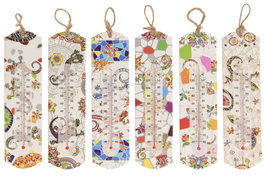 DKD Home Decor Termómetro de Gres Dorado con Lagartija