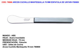 ARCOS Cuchillo para mantequilla espátula de untar 70 mm