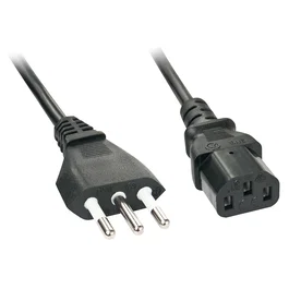 Lindy Cable de alimentación Italiano IEC 5m Negro