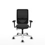 PIQUERAS Y CRESPO Silla de oficina Zulema Gris oscuro/Negro con Brazos 3D