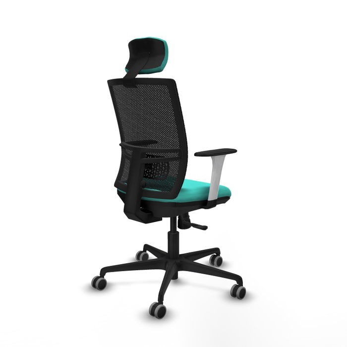 PIQUERAS Y CRESPO Silla de oficina Yunquera con mecanismo Sincro, Turquesa y Negro PIQUERAS Y CRESPO Silla de oficina Yunquera con mecanismo Sincro, Turquesa y Negro
