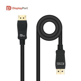 Nanocable Cable DisplayPort 1.4 Certificado VESA, DP/M a DP/M, 0.5 m, Negro