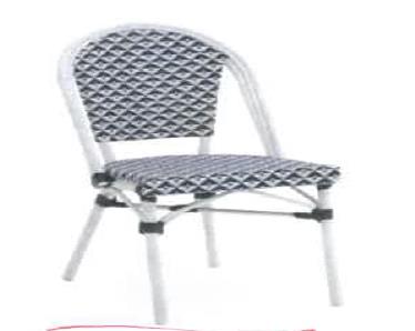 DKD Home Decor Silla de Aluminio y Ratán Sintético Azul